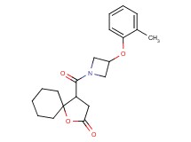 4-{[3-(2-methylphenoxy)-1-azetidinyl]carbonyl}-1-oxaspiro[4.5]decan-2-one