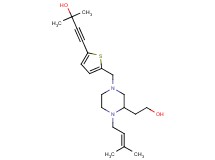 4-(5-{[3-(2-hydroxyethyl)-4-(3-methyl-2-buten-1-yl)-1-piperazinyl]methyl}-2-thienyl)-2-methyl-3-butyn-2-ol