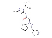 N-(1-sec-butyl-3-methyl-1H-pyrazol-5-yl)-2-(3-pyridin-3-yl-1H-indazol-1-yl)acetamide