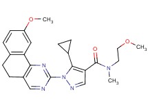 5-cyclopropyl-1-(9-methoxy-5,6-dihydrobenzo[h]quinazolin-2-yl)-N-(2-methoxyethyl)-N-methyl-1H-pyrazole-4-carboxamide