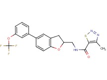 4-methyl-N-({5-[3-(trifluoromethoxy)phenyl]-2,3-dihydro-1-benzofuran-2-yl}methyl)-1,2,3-thiadiazole-5-carboxamide