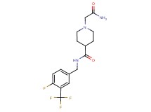 1-(2-amino-2-oxoethyl)-N-[4-fluoro-3-(trifluoromethyl)benzyl]piperidine-4-carboxamide