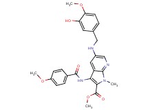 methyl 5-[(3-hydroxy-4-methoxybenzyl)amino]-3-[(4-methoxybenzoyl)amino]-1-methyl-1H-pyrrolo[2,3-b]pyridine-2-carboxylate