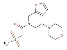 N-(2-furylmethyl)-2-(methylsulfonyl)-N-(2-morpholin-4-ylethyl)acetamide
