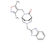 (1S*,5R*)-3-(1H-benzimidazol-2-ylmethyl)-6-[(3,5-dimethyl-4-isoxazolyl)methyl]-3,6-diazabicyclo[3.2.2]nonan-7-one