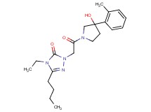 5-butyl-4-ethyl-2-{2-[3-hydroxy-3-(2-methylphenyl)-1-pyrrolidinyl]-2-oxoethyl}-2,4-dihydro-3H-1,2,4-triazol-3-one