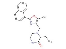 3-ethyl-4-{[5-methyl-2-(1-naphthyl)-1,3-oxazol-4-yl]methyl}-2-piperazinone