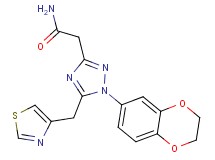 2-[1-(2,3-dihydro-1,4-benzodioxin-6-yl)-5-(1,3-thiazol-4-ylmethyl)-1H-1,2,4-triazol-3-yl]acetamide