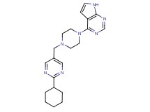 4-{4-[(2-cyclohexylpyrimidin-5-yl)methyl]piperazin-1-yl}-7H-pyrrolo[2,3-d]pyrimidine