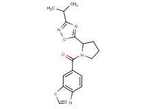 6-{[2-(3-isopropyl-1,2,4-oxadiazol-5-yl)-1-pyrrolidinyl]carbonyl}-1,3-benzothiazole