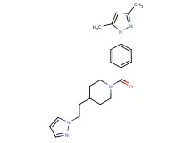 1-[4-(3,5-dimethyl-1H-pyrazol-1-yl)benzoyl]-4-[2-(1H-pyrazol-1-yl)ethyl]piperidine