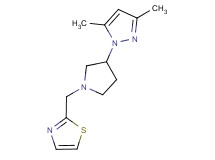 2-{[3-(3,5-dimethyl-1H-pyrazol-1-yl)pyrrolidin-1-yl]methyl}-1,3-thiazole