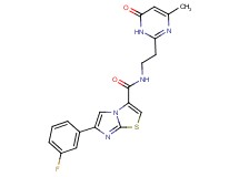 6-(3-fluorophenyl)-N-[2-(4-methyl-6-oxo-1,6-dihydropyrimidin-2-yl)ethyl]imidazo[2,1-b][1,3]thiazole-3-carboxamide