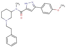 3-(4-methoxyphenyl)-N-methyl-N-[1-(2-phenylethyl)-3-piperidinyl]-1H-pyrazole-5-carboxamide