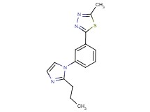 2-methyl-5-[3-(2-propyl-1H-imidazol-1-yl)phenyl]-1,3,4-thiadiazole