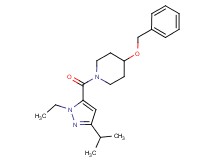 4-(benzyloxy)-1-[(1-ethyl-3-isopropyl-1H-pyrazol-5-yl)carbonyl]piperidine