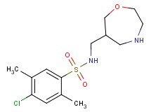 4-chloro-2,5-dimethyl-N-(1,4-oxazepan-6-ylmethyl)benzenesulfonamide hydrochloride