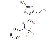 4-ethyl-2-methyl-N-(2,2,2-trifluoro-1-pyridin-3-ylethyl)-1,3-thiazole-5-carboxamide