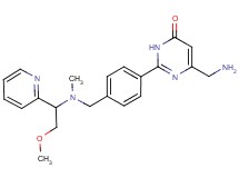 6-(aminomethyl)-2-(4-{[[2-methoxy-1-(2-pyridinyl)ethyl](methyl)amino]methyl}phenyl)-4(3H)-pyrimidinone bis(trifluoroacetate)