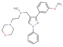N-{[3-(3-methoxyphenyl)-1-phenyl-1H-pyrazol-4-yl]methyl}-N-methyl-2-(4-morpholinyl)ethanamine
