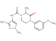 N-(1,3-dimethyl-1H-pyrazol-4-yl)-4-(3-methoxyphenyl)-2-methyl-3-oxopiperazine-1-carboxamide