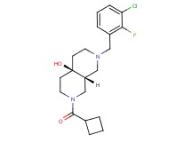 (4aR*,8aR*)-2-(3-chloro-2-fluorobenzyl)-7-(cyclobutylcarbonyl)octahydro-2,7-naphthyridin-4a(2H)-ol