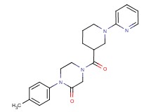 1-(4-methylphenyl)-4-{[1-(2-pyridinyl)-3-piperidinyl]carbonyl}-2-piperazinone