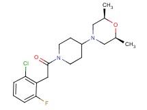 (2R*,6S*)-4-{1-[(2-chloro-6-fluorophenyl)acetyl]-4-piperidinyl}-2,6-dimethylmorpholine