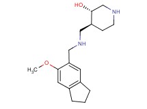 (3S*,4S*)-4-({[(6-methoxy-2,3-dihydro-1H-inden-5-yl)methyl]amino}methyl)piperidin-3-ol