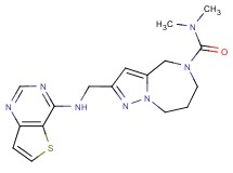 N,N-dimethyl-2-[(thieno[3,2-d]pyrimidin-4-ylamino)methyl]-7,8-dihydro-4H-pyrazolo[1,5-a][1,4]diazepine-5(6H)-carboxamide