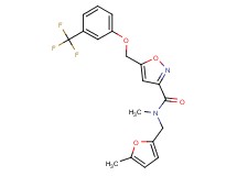 N-methyl-N-[(5-methyl-2-furyl)methyl]-5-{[3-(trifluoromethyl)phenoxy]methyl}-3-isoxazolecarboxamide