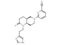 6-[(4aS*,8aR*)-1-[2-(1H-imidazol-4-yl)ethyl]-2-oxooctahydro-1,6-naphthyridin-6(2H)-yl]pyridine-2-carbonitrile