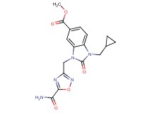 methyl 3-{[5-(aminocarbonyl)-1,2,4-oxadiazol-3-yl]methyl}-1-(cyclopropylmethyl)-2-oxo-2,3-dihydro-1H-benzimidazole-5-carboxylate