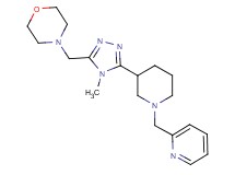 4-({4-methyl-5-[1-(pyridin-2-ylmethyl)piperidin-3-yl]-4H-1,2,4-triazol-3-yl}methyl)morpholine