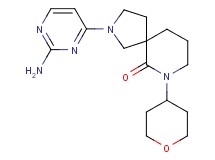2-(2-amino-4-pyrimidinyl)-7-(tetrahydro-2H-pyran-4-yl)-2,7-diazaspiro[4.5]decan-6-one
