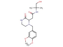 2-[1-(3,4-dimethoxybenzyl)-3-oxo-2-piperazinyl]-N-(2-hydroxy-1,1-dimethylethyl)acetamide