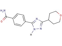 4-[3-(tetrahydro-2H-pyran-4-yl)-1H-1,2,4-triazol-5-yl]benzamide