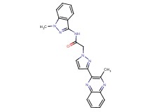 N-(1-methyl-1H-indazol-3-yl)-2-[3-(3-methylquinoxalin-2-yl)-1H-pyrazol-1-yl]acetamide