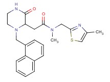 N-methyl-N-[(4-methyl-1,3-thiazol-2-yl)methyl]-2-[1-(1-naphthylmethyl)-3-oxo-2-piperazinyl]acetamide