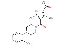 2-{4-[(5-acetyl-2,4-dimethyl-1H-pyrrol-3-yl)carbonyl]piperazin-1-yl}benzonitrile