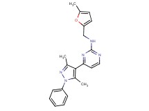 4-(3,5-dimethyl-1-phenyl-1H-pyrazol-4-yl)-N-[(5-methyl-2-furyl)methyl]-2-pyrimidinamine