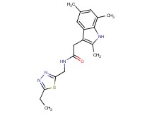 N-[(5-ethyl-1,3,4-thiadiazol-2-yl)methyl]-2-(2,5,7-trimethyl-1H-indol-3-yl)acetamide