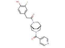 2-fluoro-4-{2-[(1S*,5R*)-3-isonicotinoyl-3,6-diazabicyclo[3.2.2]non-6-yl]-2-oxoethyl}phenol