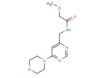 2-methoxy-N-{[6-(4-morpholinyl)-4-pyrimidinyl]methyl}acetamide