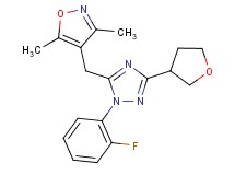 5-[(3,5-dimethylisoxazol-4-yl)methyl]-1-(2-fluorophenyl)-3-(tetrahydrofuran-3-yl)-1H-1,2,4-triazole