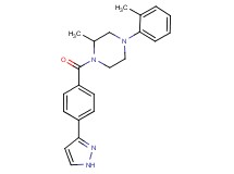 2-methyl-4-(2-methylphenyl)-1-[4-(1H-pyrazol-3-yl)benzoyl]piperazine