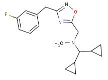 (dicyclopropylmethyl){[3-(3-fluorobenzyl)-1,2,4-oxadiazol-5-yl]methyl}methylamine