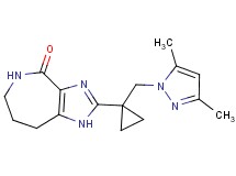 2-{1-[(3,5-dimethyl-1H-pyrazol-1-yl)methyl]cyclopropyl}-5,6,7,8-tetrahydroimidazo[4,5-c]azepin-4(1H)-one