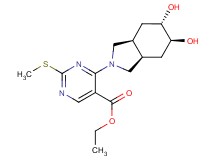 ethyl 4-[(3aR*,5S*,6S*,7aS*)-5,6-dihydroxyoctahydro-2H-isoindol-2-yl]-2-(methylthio)-5-pyrimidinecarboxylate