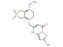 5-{[(4aS*,7aR*)-4-ethyl-6,6-dioxidohexahydrothieno[3,4-b]pyrazin-1(2H)-yl]methyl}-2-methylpyrazolo[1,5-a]pyrimidin-7(4H)-one